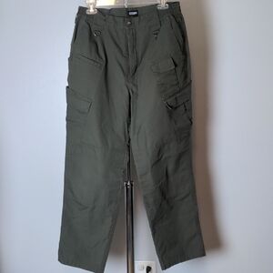 CQR Green Tactical Cargo Pants Straight Leg, 34Wx32L